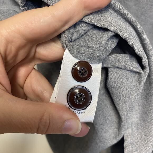 LL BEAN Signature XXL T Slim Fit Chamois Cloth 1933 Archive‎ Flannel Shirt Gray - Picture 8 of 9